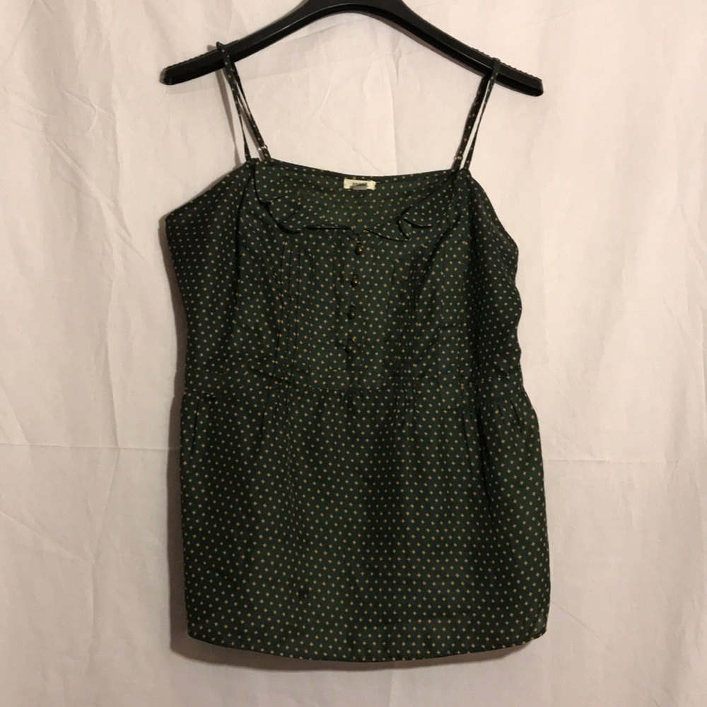 Fossil Green Button Front Camisole